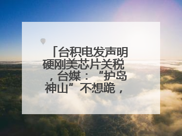 台积电发声明硬刚美芯片关税，台媒：“护岛神山”不想跪，赖当局呢？