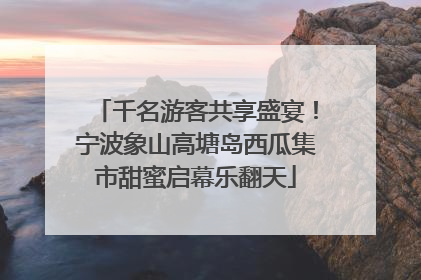 千名游客共享盛宴！宁波象山高塘岛西瓜集市甜蜜启幕乐翻天