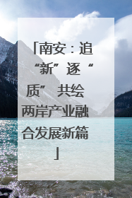 南安：追“新”逐“质” 共绘两岸产业融合发展新篇