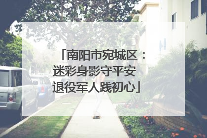 南阳市宛城区：迷彩身影守平安 退役军人践初心