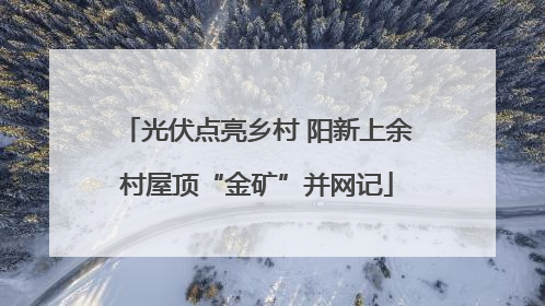 光伏点亮乡村 阳新上余村屋顶“金矿”并网记