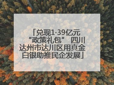 兑现1·39亿元“政策礼包” 四川达州市达川区用真金白银助推民企发展
