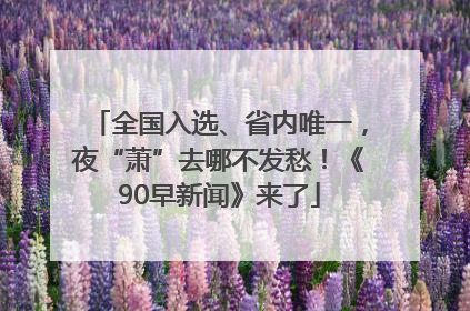 全国入选、省内唯一，夜“萧”去哪不发愁！《90早新闻》来了