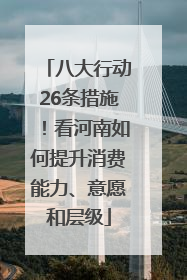 八大行动26条措施！看河南如何提升消费能力、意愿和层级