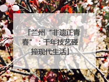兰州“非遗正青春”：千年技艺碰撞现代生活