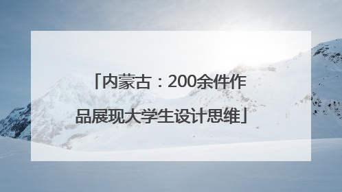 内蒙古：200余件作品展现大学生设计思维
