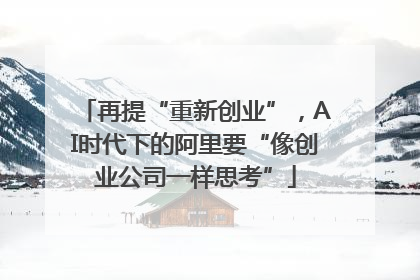 再提“重新创业”，AI时代下的阿里要“像创业公司一样思考”