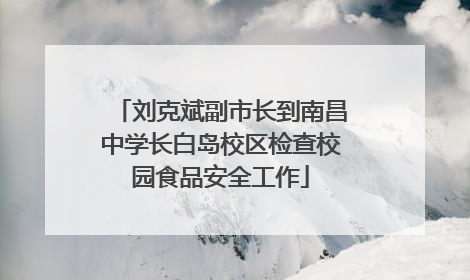 刘克斌副市长到南昌中学长白岛校区检查校园食品安全工作