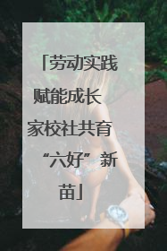 劳动实践赋能成长 家校社共育“六好”新苗