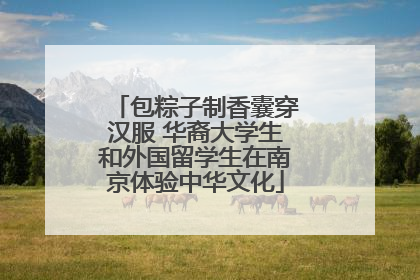 包粽子制香囊穿汉服 华裔大学生和外国留学生在南京体验中华文化