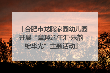 合肥市龙腾家园幼儿园开展“童趣端午汇·乐韵绽华光”主题活动
