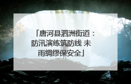 唐河县泗洲街道：防汛演练筑防线 未雨绸缪保安全