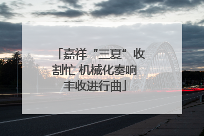 嘉祥“三夏”收割忙 机械化奏响丰收进行曲