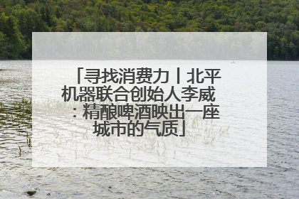 寻找消费力丨北平机器联合创始人李威：精酿啤酒映出一座城市的气质