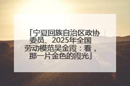 宁夏回族自治区政协委员、2025年全国劳动模范吴金霞：看，那一片金色的霞光
