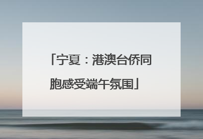 宁夏：港澳台侨同胞感受端午氛围