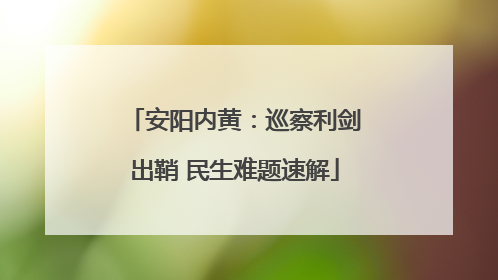 安阳内黄：巡察利剑出鞘 民生难题速解