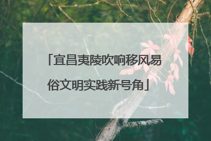 宜昌夷陵吹响移风易俗文明实践新号角