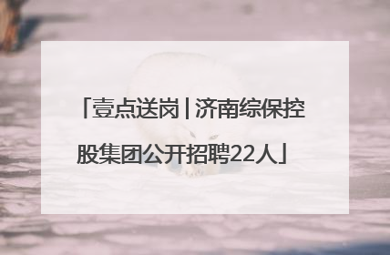 壹点送岗│济南综保控股集团公开招聘22人