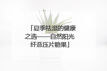 夏季祛湿的健康之选——自然阳光纤薏压片糖果