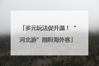 多元玩法促升温！“河北游”圈粉海外客