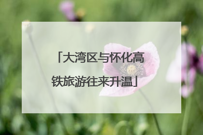 大湾区与怀化高铁旅游往来升温