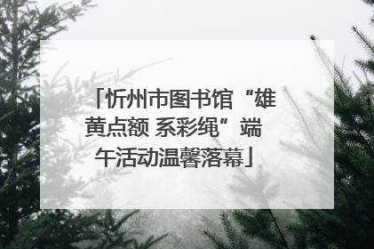忻州市图书馆“雄黄点额 系彩绳”端午活动温馨落幕