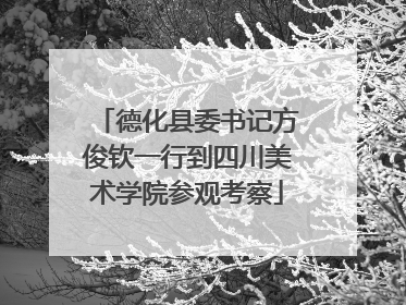 德化县委书记方俊钦一行到四川美术学院参观考察