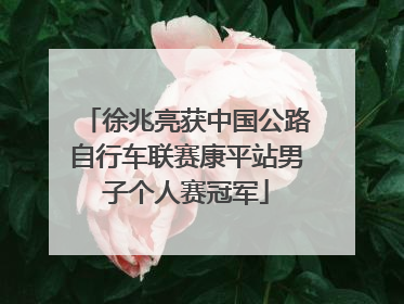 徐兆亮获中国公路自行车联赛康平站男子个人赛冠军