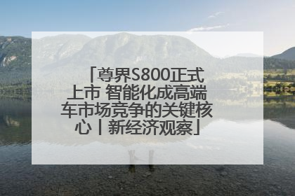 尊界S800正式上市 智能化成高端车市场竞争的关键核心丨新经济观察