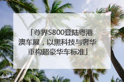 尊界S800登陆粤港澳车展，以黑科技与奢华重构超豪华车标准