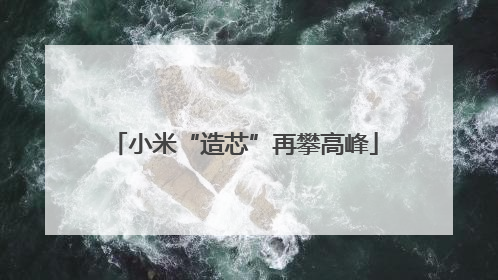 小米“造芯”再攀高峰