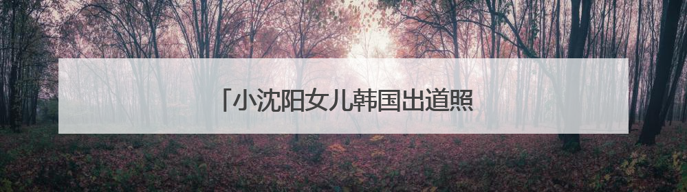 小沈阳女儿韩国出道照曝光，被指撞脸孔孝真