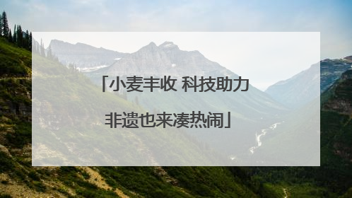 小麦丰收 科技助力 非遗也来凑热闹