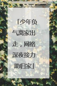 少年负气离家出走，网格深夜接力助归家