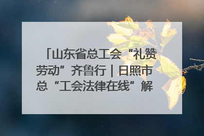 山东省总工会“礼赞劳动”齐鲁行｜日照市总“工会法律在线”解决职工愁“薪”事