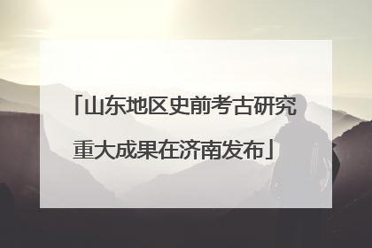 山东地区史前考古研究重大成果在济南发布