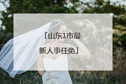山东1市最新人事任免