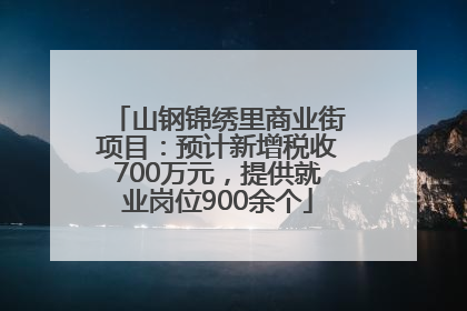 山钢锦绣里商业街项目：预计新增税收700万元，提供就业岗位900余个