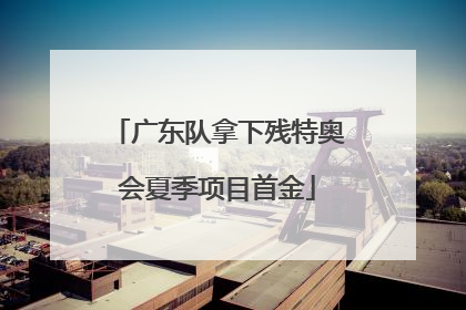 广东队拿下残特奥会夏季项目首金