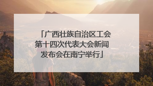 广西壮族自治区工会第十四次代表大会新闻发布会在南宁举行