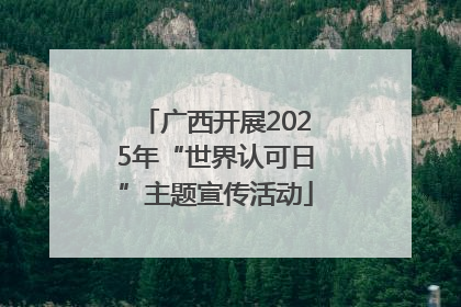 广西开展2025年“世界认可日”主题宣传活动