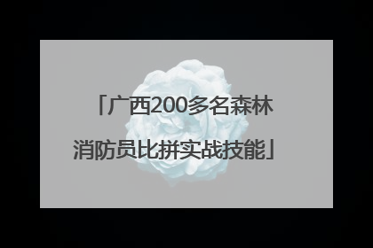 广西200多名森林消防员比拼实战技能