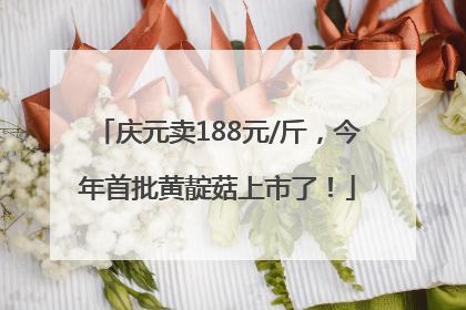庆元卖188元/斤，今年首批黄靛菇上市了！
