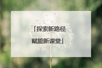 探索新路径 赋能新课堂