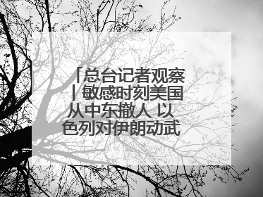 总台记者观察丨敏感时刻美国从中东撤人 以色列对伊朗动武条件已成熟？