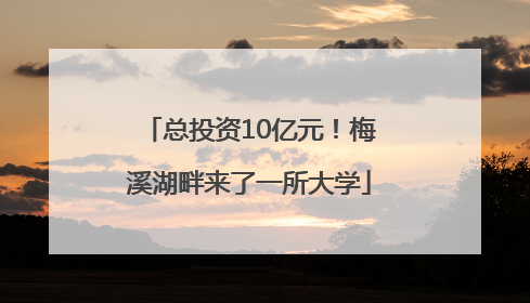 总投资10亿元！梅溪湖畔来了一所大学