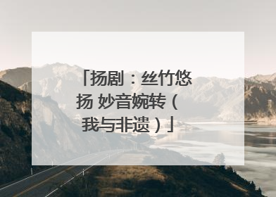 扬剧：丝竹悠扬 妙音婉转（我与非遗）