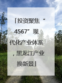 投资聚焦“4567”现代化产业体系，黑龙江产业换新景