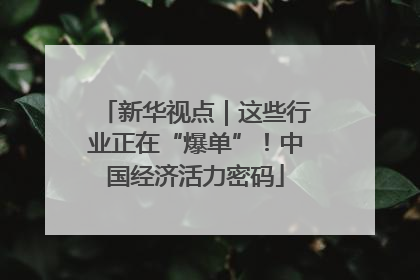 新华视点｜这些行业正在“爆单”！中国经济活力密码